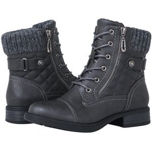 Gray Ankle combat boots size 8
